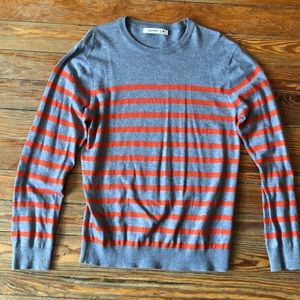 Gray and orange sweater